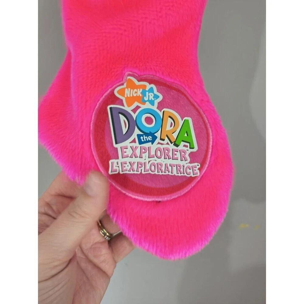 2003 Dora The Explorer Nick Jr Pink Girls Plush Head Fleece Christmas Stocking
